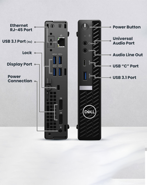 Refurbished Dell OptiPlex 5080 Micro i5-10500T Windows 11 Pro Tiny Desktop PC Core i5, Intel, 16GB, 256GB | 512GB | 1 TB